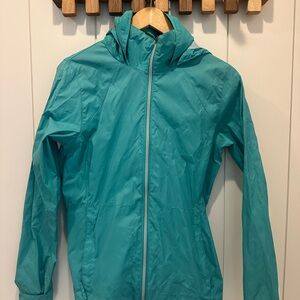 Columbia Teal Hooded Shell Jacket